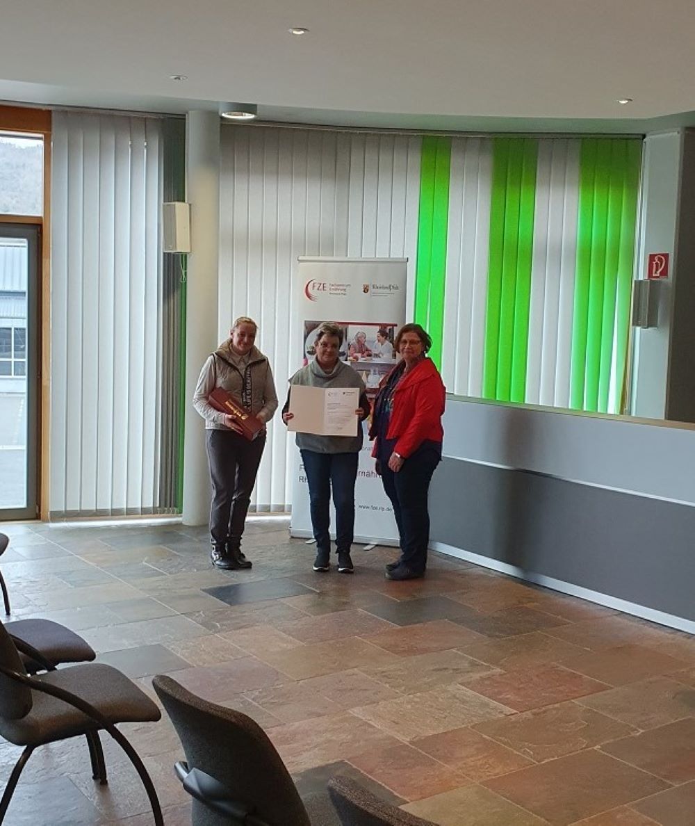 Zertifikatsübergabe durch Fachzentrum Ernährung Rheinland-Pfalz am DLR Mosel
